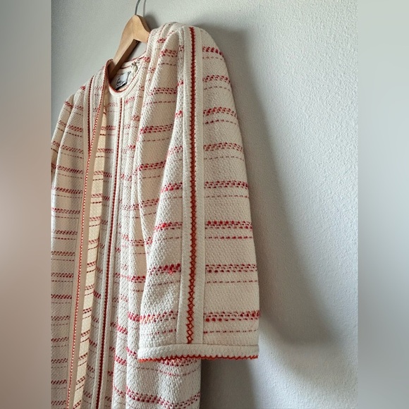 Lourdes Chávez dress and tunic size 12 beige color with orange stripes - Picture 3 of 16